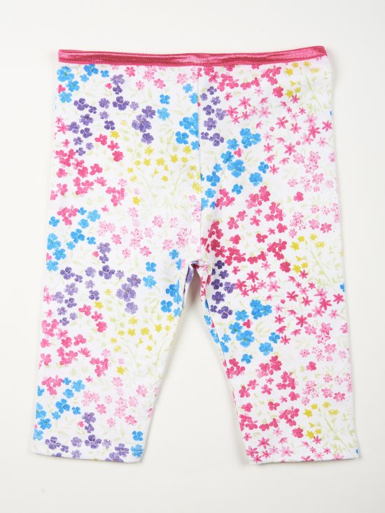 Leggings Sotto Ginocchio Fiori - Idexe