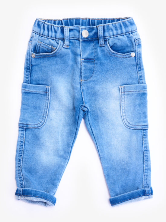 Pantaloni Felpa Effetto Denim