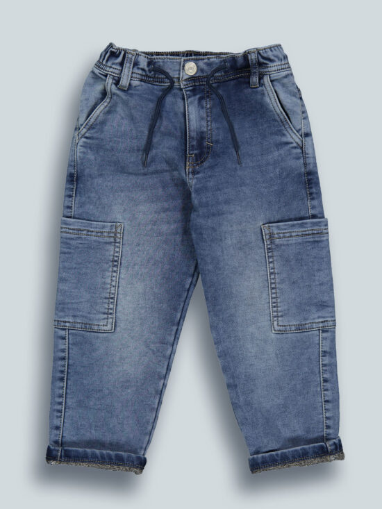 Pantaloni Felpa Effetto Denim Balloon Fit
