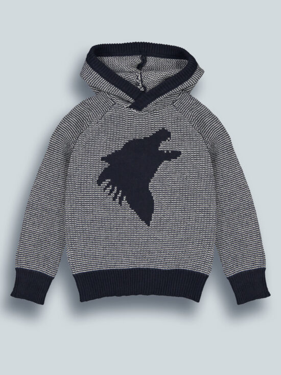 Maglia Cappuccio Tricot Wolf