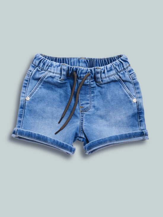 Bermuda Felpa Effetto Denim