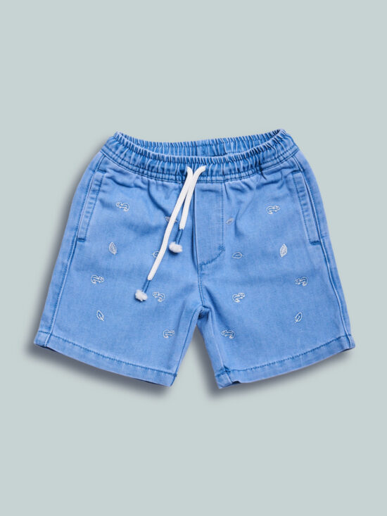 Bermuda Denim Leggero Ricamato