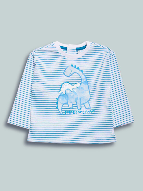 Tshirt Rigata Dinosauri