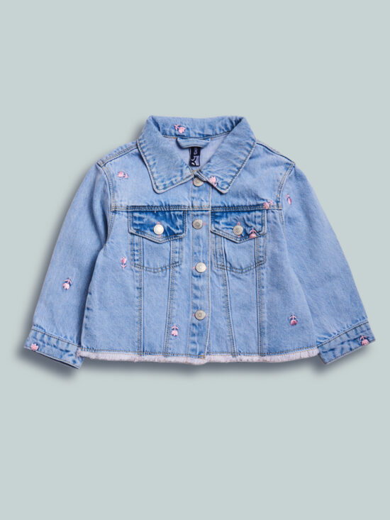 Giubbotto Denim Ricamato