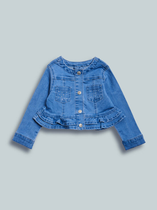 Giubbotto Denim Strass