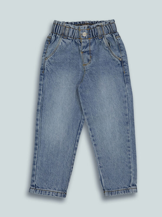Pantaloni Paperbag Denim