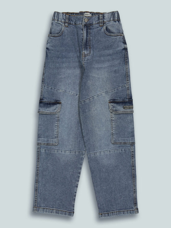 Pantaloni Denim Cargo Fit