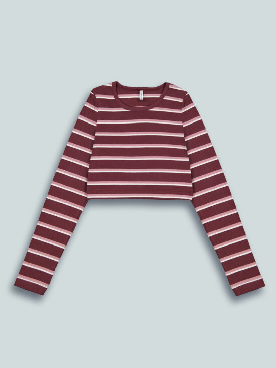 Tshirt Costina Rigata Cropped