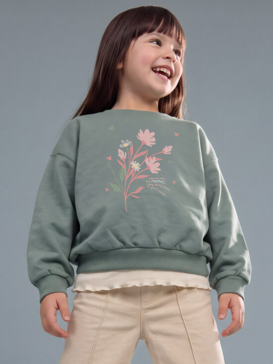 Maglia Girocollo Fiori