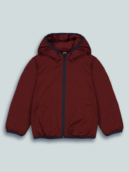Giubbotto Nylon Con Cappuccio Imbottito Leggero
